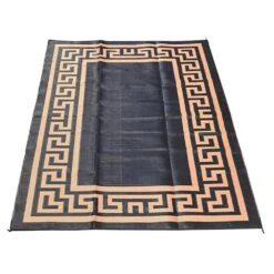 WFS 9' X 12' Greek Key Pattern Woven Mat