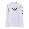Roxy Girls' Whole Hearted Long Sleeve Rashgaurd -Outdoor Sports Store 5018 WHITE l
