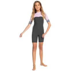 Roxy Girl's 2mm Swell Series Short Sleeve Back Zip Springsuit -Outdoor Sports Store ERGW503017 4