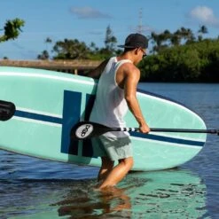 POP 11'0 Yacht Hopper Teak/Blue/Mint Inflatable Paddle Board Package -Outdoor Sports Store POP 110 YACHT 4