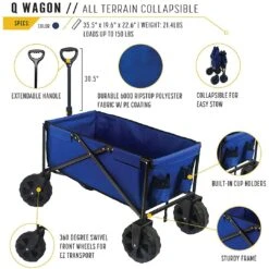 World Famous Sports All-Terrain Folding Wagon -Outdoor Sports Store Q WAGON OT 6