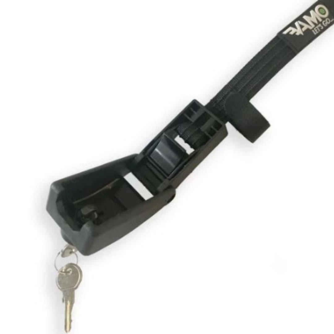 VAMO 14' LOCKING TIE DOWN STRAPS W/ INTERWOVEN BRAIDED STEEL CABLES 4 VAMO 14' LOCKING TIE DOWN STRAPS W/ INTERWOVEN BRAIDED STEEL CABLES - Image 2