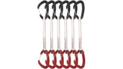 DMM Alpha Wire Quickdraws -Outdoor Sports Store opplanet dmm alpha wire quickdraws 6 pack matt grey red 18 cm a608 18rdp6 main