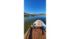 Glide Angler Inflatable Paddle Board -Outdoor Sports Store opplanet glide angler inflatable paddle board white brown red 11ft x 36in x 6in o2 angl av 13