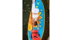 Glide Lotus Inflatable Paddle Board -Outdoor Sports Store opplanet glide lotus inflatable paddle board blue orange yellow 10ft x 35in x 6in o2 ltus av 7