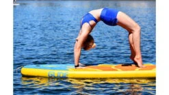 Glide Lotus Inflatable Paddle Board -Outdoor Sports Store opplanet glide lotus inflatable paddle board blue orange yellow 10ft x 35in x 6in o2 ltus av 8