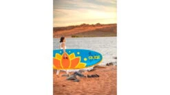 Glide Lotus Inflatable Paddle Board -Outdoor Sports Store opplanet glide lotus inflatable paddle board blue orange yellow 10ft x 35in x 6in o2 ltus av 9
