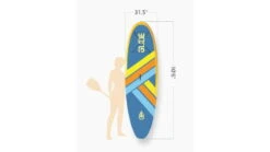 Glide Retro Inflatable Paddle Board 29 Glide Retro Inflatable Paddle Board -Outdoor Sports Store opplanet glide retro inflatable paddle board blue yellow 10ft 6 x 33in x 6in o2 ret bl u 1