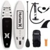 HURLEY One And Only Inflatable Paddle Board Set 2 HURLEY One And Only Inflatable Paddle Board Set -Outdoor Sports Store opplanet hurley one and only inflatable paddle board set 10ft 6in white black hur 007 main