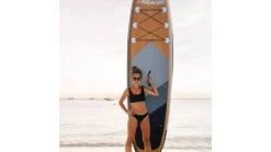 InQRACER Inflatable Stand Up Paddle Board W/Free Premium SUP Accessories & Backpack -Outdoor Sports Store opplanet inqracer inflatable stand up paddle board w free premium sup accessories backpack wood color medium iqr sup w usage 1