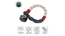 Overland Vehicle Systems Soft Shackle -Outdoor Sports Store opplanet overland vehicle systems soft shackle 7 16in 41000 lbs w loop abrassive sleeve white red 23 in 19129903 av 4